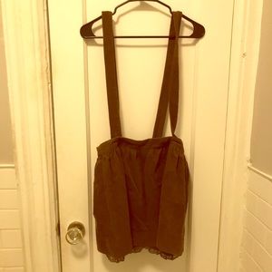 Brown corduroy circle skirt